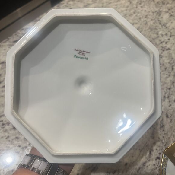 Antique Theodore Haviland Coromandel Limoges Octagon Covered Lid Vegetable Bowl - Picture 4 of 16